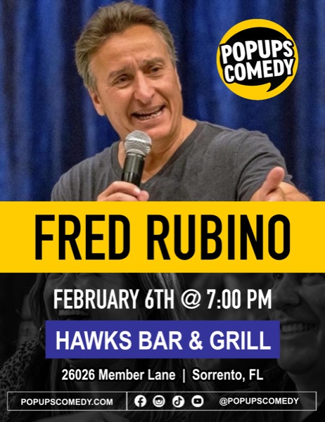 Fred Rubino at Hawks Bar and Grill, 6 February
